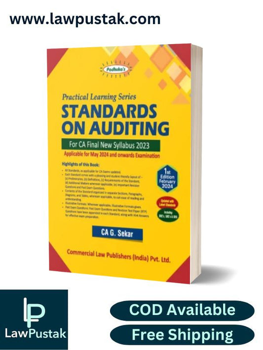Commercial CA Final Padhuka Practical Learning Series Standards on Auditing New Syllabus for By G. Sekar Applicable for May 2024 Exam