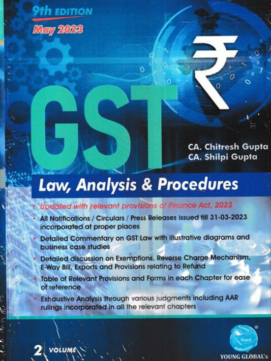Young Global’s GST Law Analysis & Procedures Set of 2 Vols by CHITRESH GUPTA & SHILPI GUPTA Edition 2023