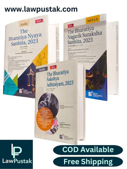 Combo Of 3 | The Bharatiya Sakshya Adhiniyam, 2023 | The Bharatiya Nagarik Suraksha Sanhita, 2023 | The Bharatiya Nyaya Sanhita, 2023  by Mulla | Delhi Publishing Company | Edition 2025