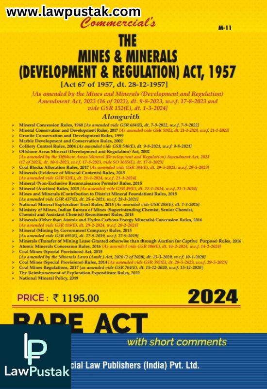 The Mines & Minerals (Development & Regulation) Act, 1957 | Bare Act with short Comments | Edition 2025