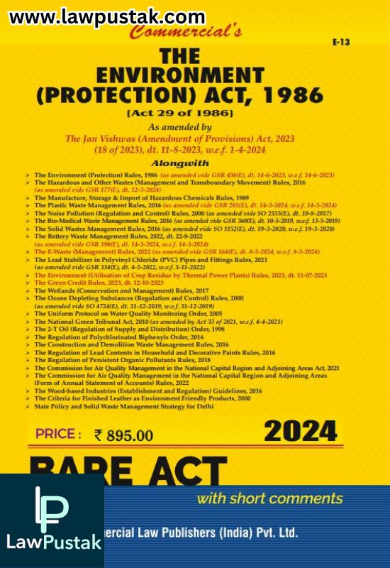 Commercial's The Environment Protection Act, 1986| Bare Act with short Comments | Edition 2025