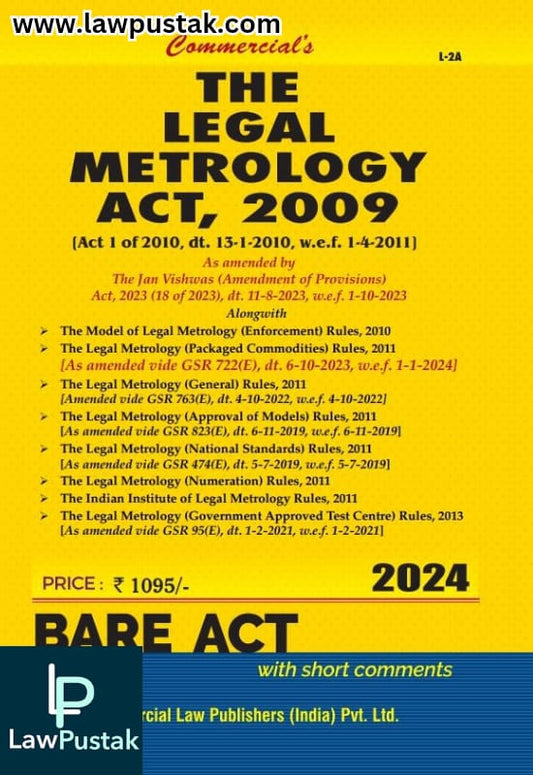 Commercial's The Legal Metrology Act, 2009 | Bareact with Short Comments