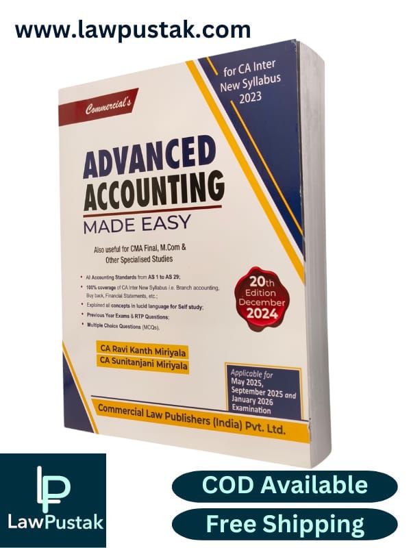 Commercial's Advanced Accounting Made Easy | CA Inter New Syllabus | CA. Ravi Kanth Miriyala | For May 2025 and Onwards Examination | 20th Edition December 2024