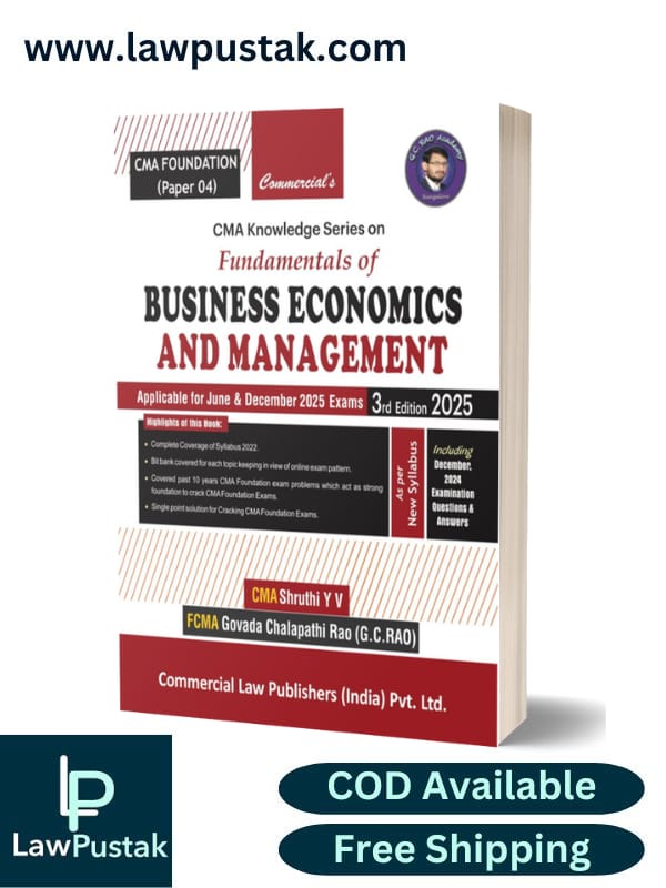 CMA Knowledge Series | Fundamentals of Business Economics and Management | CMA Foundation (Paper-4) | CMA Shruthi Y V | 3rd Edition 2025 | Commercial's