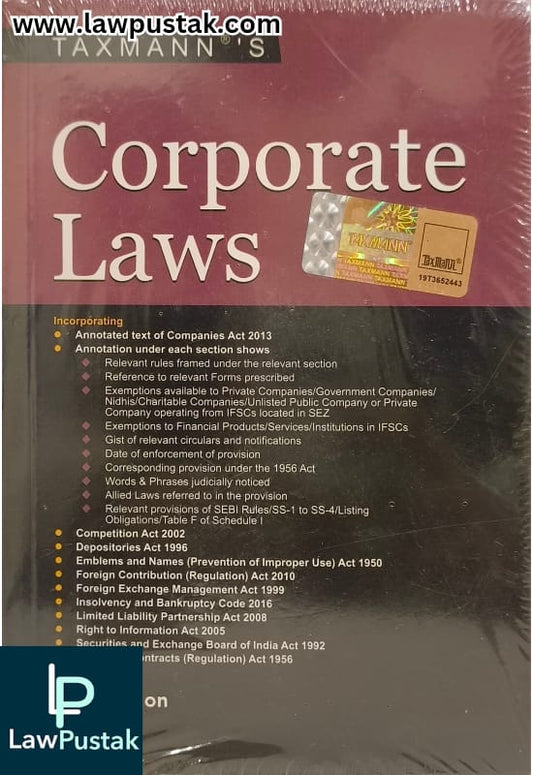Taxmann's Corporate Laws | Pocket Sized | Paperback | 51st Edition December 2025