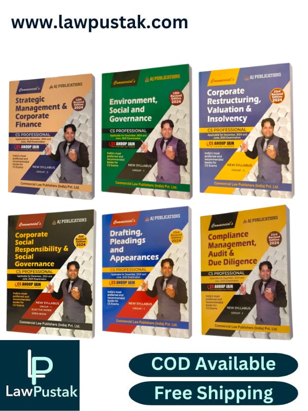 Combo of 6 Books for CS Professional By CS Aboop Jain - Applicable for December, 2024 and June, 2025 Examination