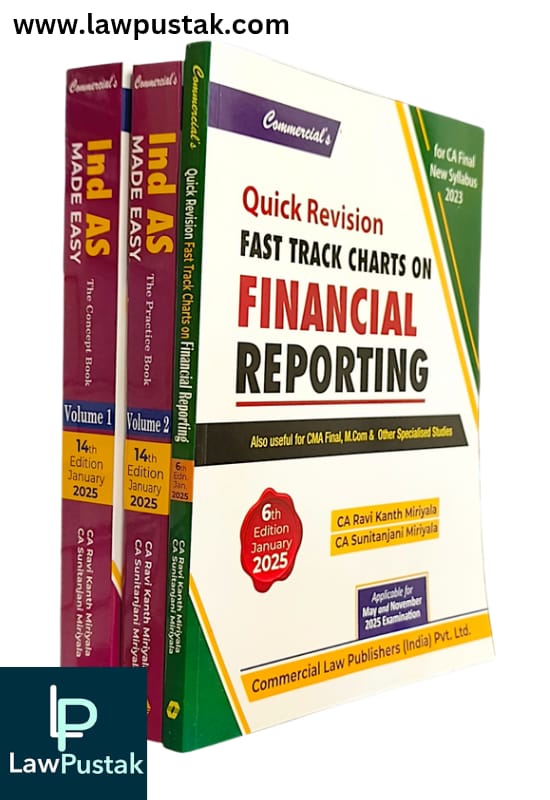 Combo For CA Final New Syllabus Ind As Made Easy Vols.1 & 2 The Practice Book and Quick Revision Fast Track Charts on Financial Reporting By CA. Ravi Kanth Miriyala & CA Sunitanjani Miriyala