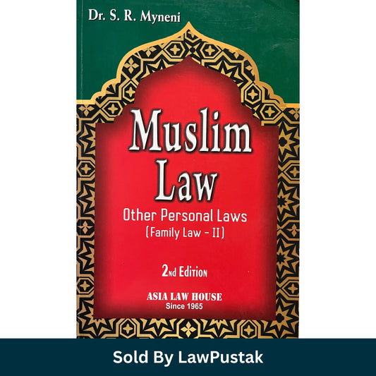 A hardcover book titled 'Muslim Law' by Dr. S.