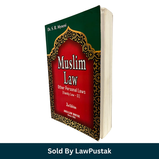 A hardcover book titled 'Muslim Law' by Dr. S.
