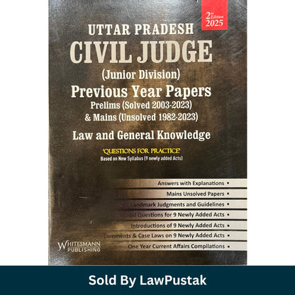 Uttar Pradesh Civil Judge Junior Division Previous Year Papers Whitesmann Publishing