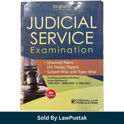 Singhal Judicial Service Examination Unsolved Mains Papers 4th Edition 2026 Front Cover