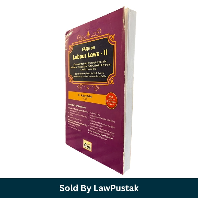 FAQs on Labour Laws II by Dr Rajeev Babel Book Corporation 2025-26 LawPustak front cover and spine view