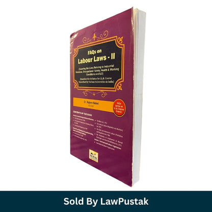 FAQs on Labour Laws II by Dr Rajeev Babel Book Corporation 2025-26 LawPustak front cover and spine view