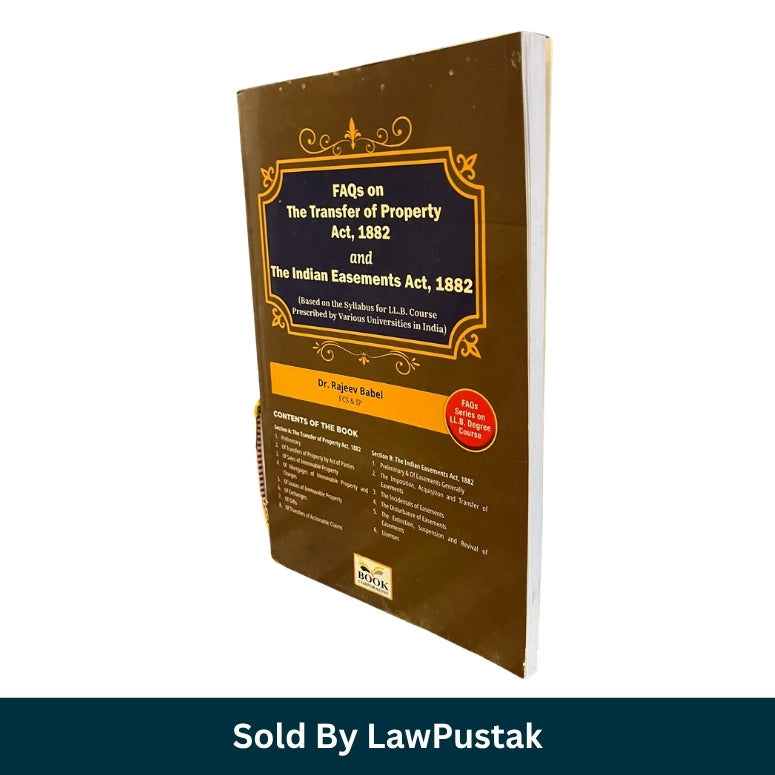 FAQs on Transfer of Property Act and Indian Easements Act Dr Rajeev Babel Book Corporation 