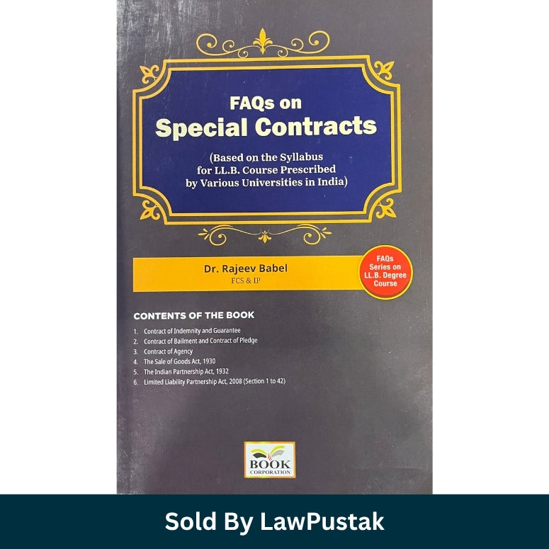 FAQs on Special Contracts Dr Rajeev Babel Book Corporation Guide 2025-26 India