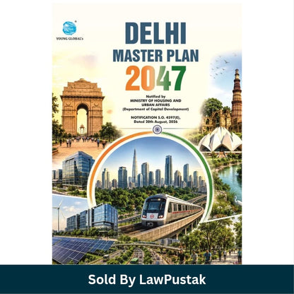 Delhi Master Plan 2047 Book Young Global Ministry of Housing and Urban Affairs Notification 2026 Side angle view of Delhi Master Plan 2047 Paperback Manual by Young Global 2026