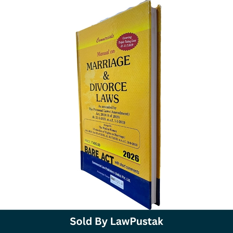 Commercials Manual on Marriage and Divorce Laws Bare Act 2026 Hardcover Side View