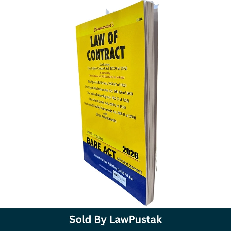 Commercials Law of Contract Bare Act 2026 Paperback Side View