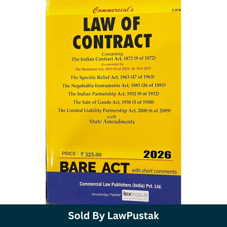 Commercials Law of Contract Bare Act 2026 Edition Front View