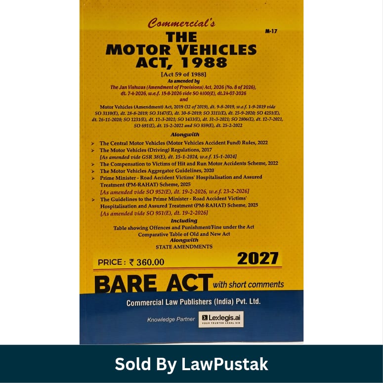Commercials The Motor Vehicles Act 1988 Bare Act 2027 Edition Commercial Law Publishers   