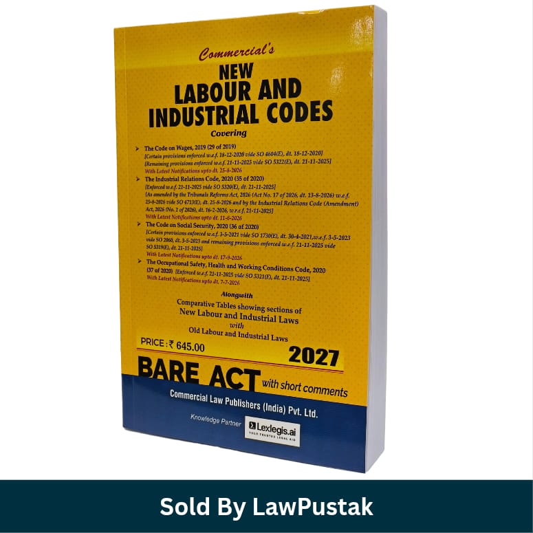 Commercials New Labour and Industrial Codes Bare Act 2027 Edition Commercial Law Publishers