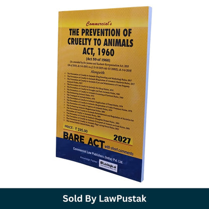 Commercials The Prevention of Cruelty to Animals Act 1960 Bare Act 2027 Edition Commercial Law Publishers