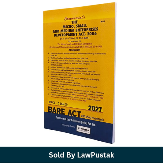 Commercials The Micro Small and Medium Enterprises Development Act 2006 Bare Act with Short Comments 2027 Edition Commercial Law Publishers   