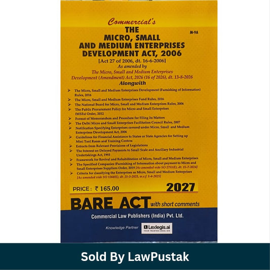 Commercial's The Micro, Small and Medium Enterprises Development Act, 2006 Bare Act with Short Comments (2027 Edition) – Commercial Law Publishers (India) Pvt. Ltd.