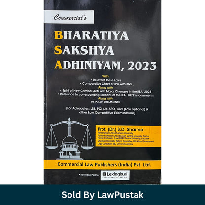 Commercials Bharatiya Sakshya Adhiniyam 2023 Prof SD Sharma Book Side Perspective View