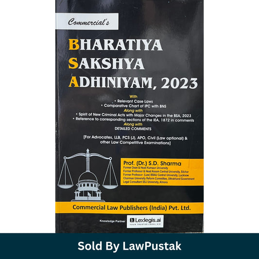 Commercials Bharatiya Sakshya Adhiniyam 2023 Prof SD Sharma Book Side Perspective View