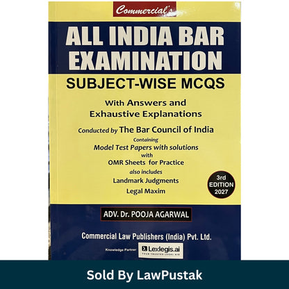 Commercials AIBE Subject Wise MCQs Pooja Agarwal 3rd Edition 2027 Front Cover