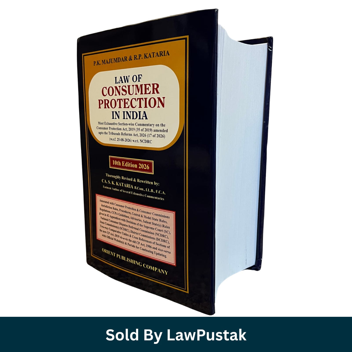 Law of Consumer Protection in India PK Majumdar Kataria Orient Hardcover Perspective View