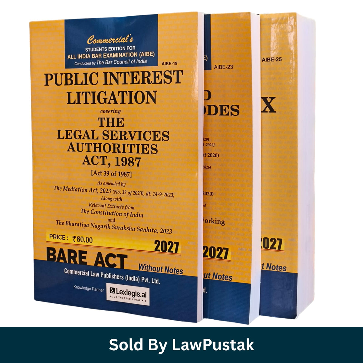 Commercials AIBE Bare Acts Set 2027 Edition Income Tax Labour Codes PIL Cover View