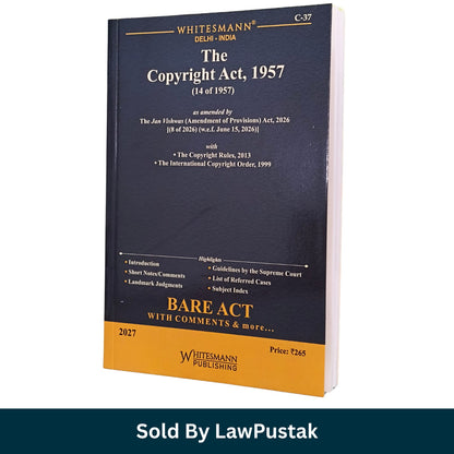 Whitesmanns The Copyright Act 1957 Bare Act 2027 Edition