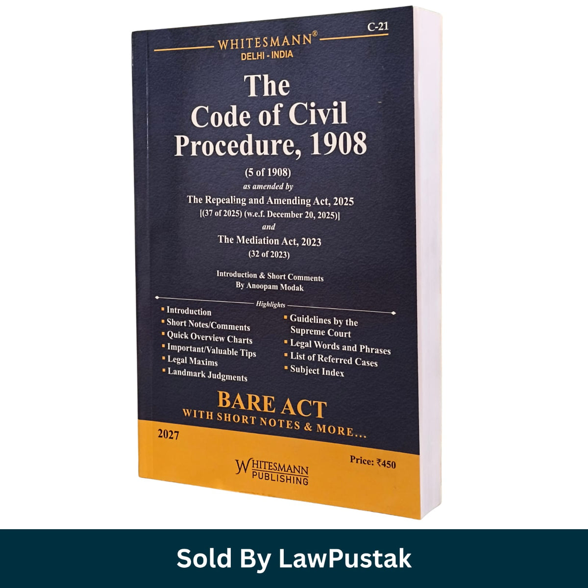 Whitesmanns Code of Civil Procedure 1908 CPC Bare Act 2027 Edition