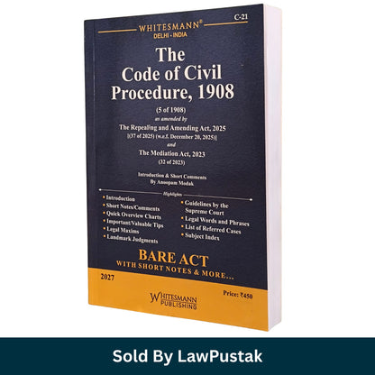 Whitesmanns Code of Civil Procedure 1908 CPC Bare Act 2027 Edition
