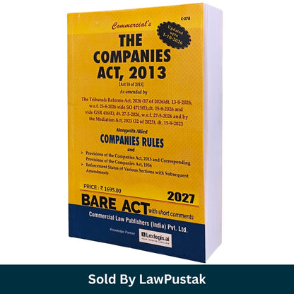 Commercials The Companies Act 2013 Bare Act Allied Rules 2027 Edition
