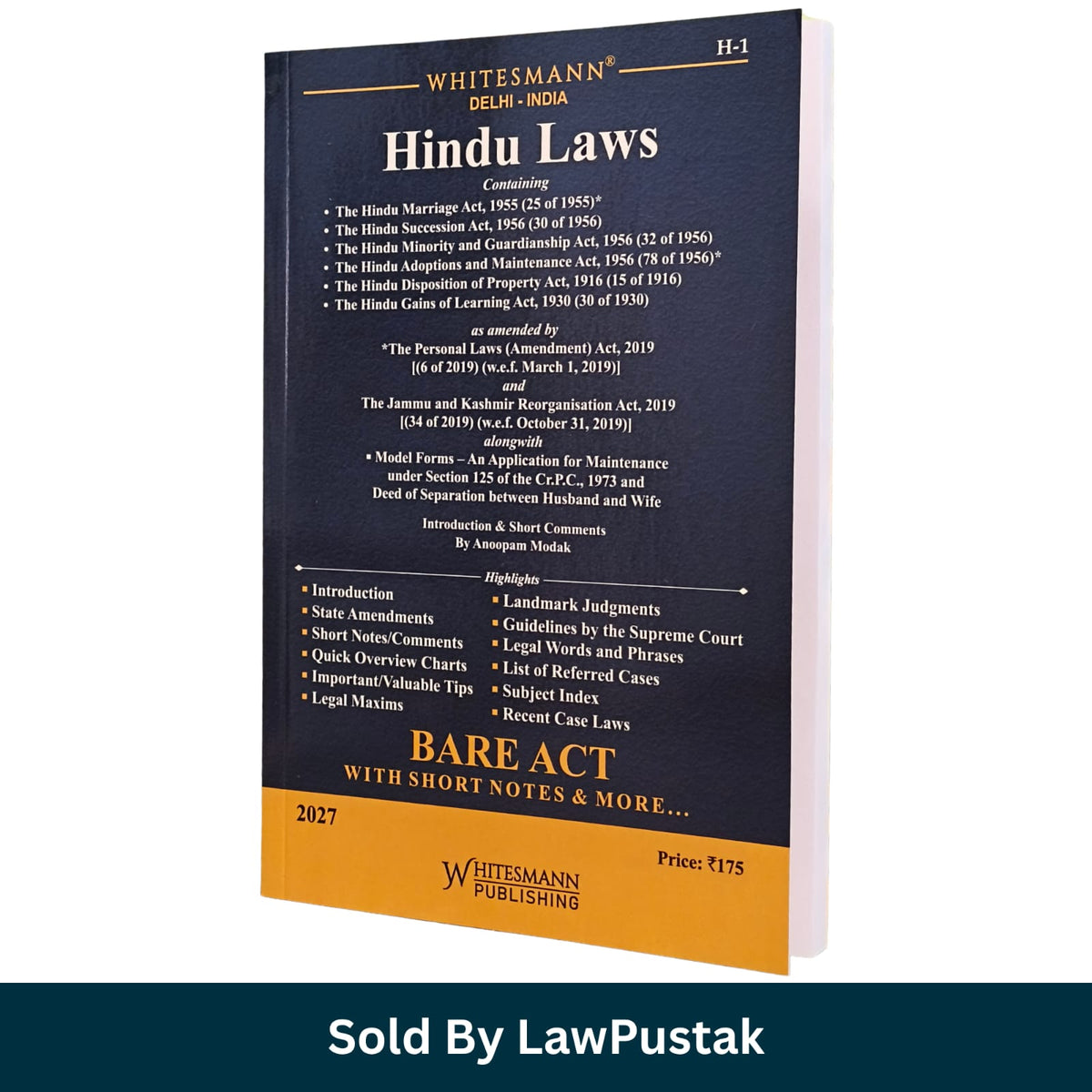 Whitesmanns Hindu Laws Bare Act 2027 Edition