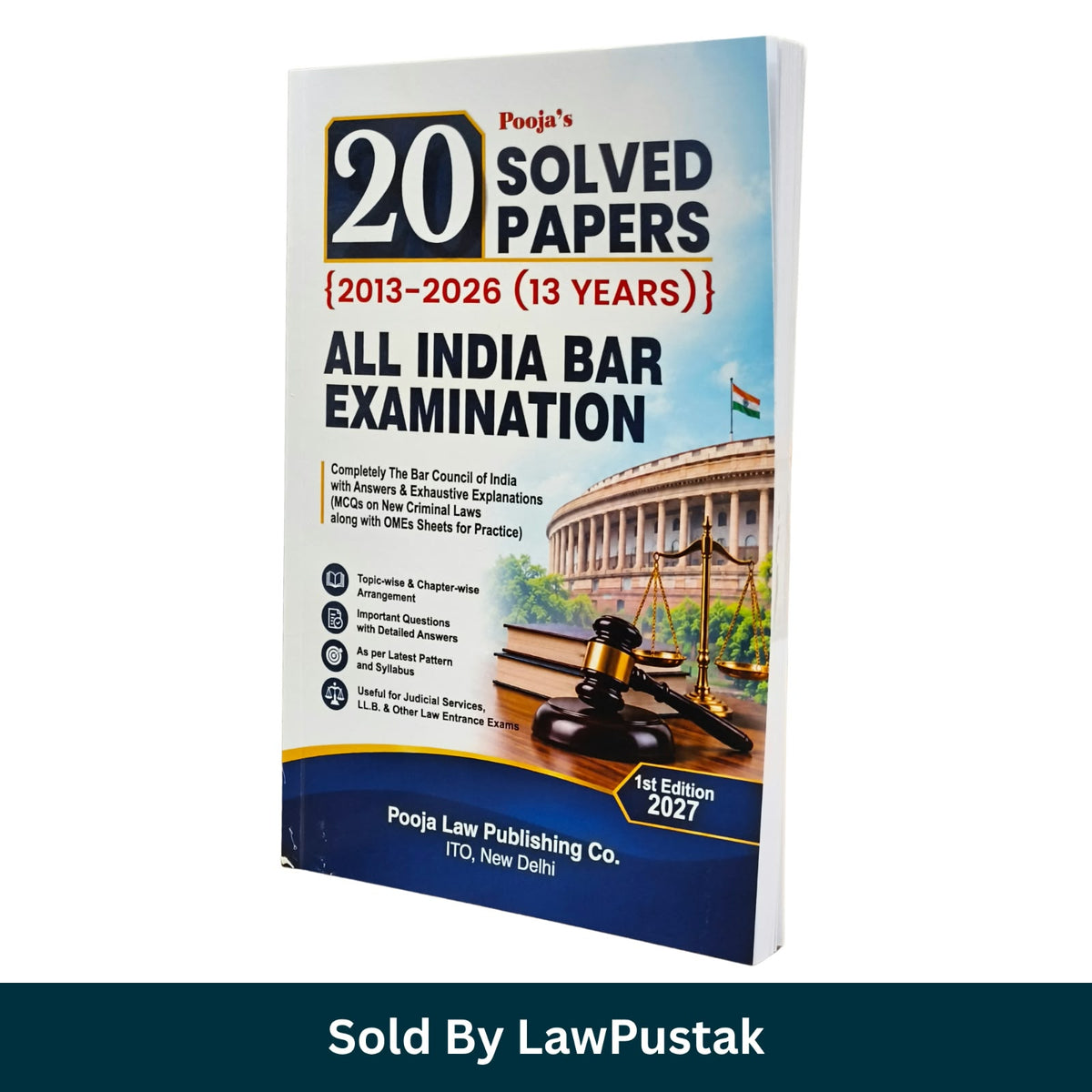 Poojas 20 Solved Papers All India Bar Examination 2013 to 2026 1st Edition 2027