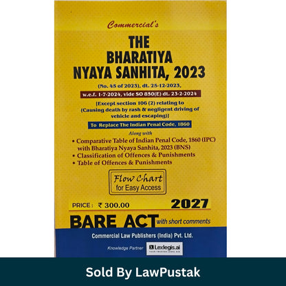 Commercials The Bharatiya Nyaya Sanhita 2023 Bare Act 2027 Edition