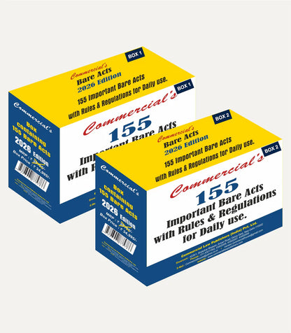 Commercial Bare Acts 2026 India 155 Important Acts 2 Box Set by Commercial Law Publishers