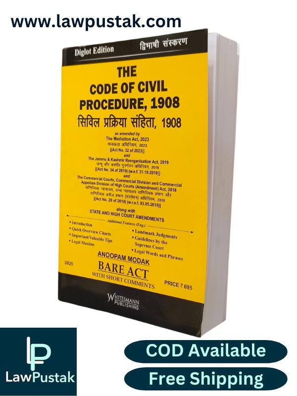 The Code Of Civil Procedure, 1908 BareAct Diglot Edition 2025 - Whitesmann Publishing