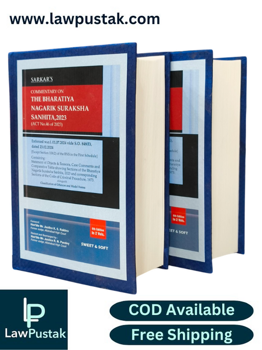 Commentary on The Bharatiya Nagarik Suraksha Sanhita, 2023 (Act No. 46 of 2023) - 6th Edition 2025 by Sarkar (Set of 2 Volumes) | Sweet & Soft