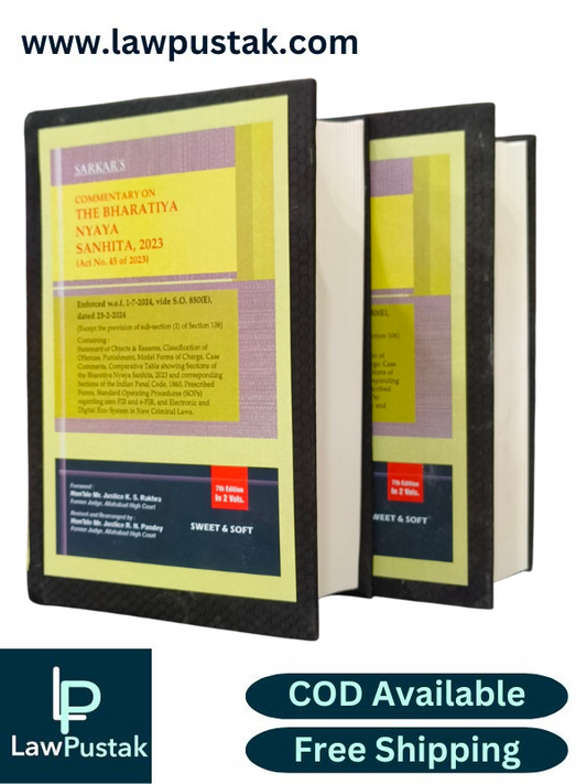 Commentary on The Bharatiya Nyaya Sanhita, 2023 (Act No. 45 of 2023) - 7th Edition 2025 by Sarkar (Set of 2 Volumes) | Sweet & Soft