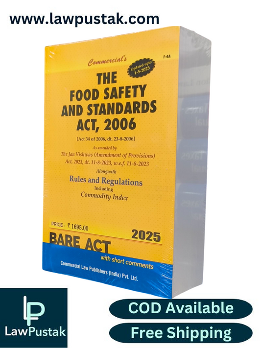 The Food Safety and Standards Act, 2006 - Edition 2025 Bare Act Updated Upto 1-5-2025 - Commercial Law Publishers
