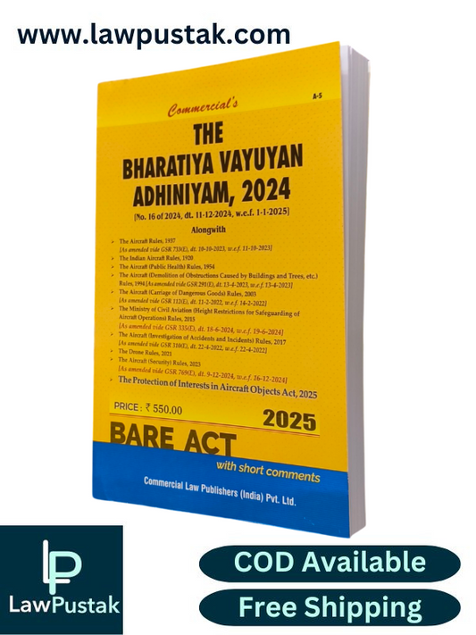 The Bharatiya Vayuyan Adhiniyam, 2024 - Edition 2025 Bare Act - Commercial Law Publishers