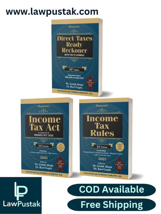 Combo Income Tax II (Direct Tax Ready Reckoner + Income Tax Act + Income Tax Rules) By Dr. Girish Ahuja & Dr. Ravi Gupta - 2025 Edition (set of 3 Book) - Commercial Law Publishers