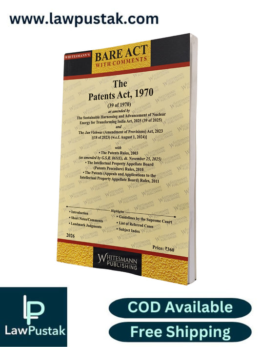 (The Patent Act, 1970 - Edition 2026 - Bare Act | Whitesmann Publishing