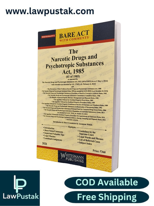 The Narcotic Drugs and Psychotropic Substances Act, 1985 - Edition 2026 - Bare Act | Whitesmann Publishing