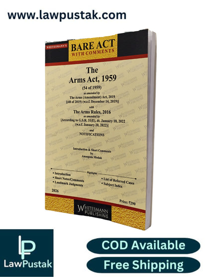 The Arms Act, 1959 - Edition 2026 - Bare Act | Whitesmann Publishing